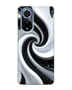 Чохол для Huawei Honor X7b з картинкою «Чорно-біла спіраль»