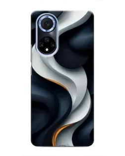 Чохол для Huawei Honor X7b з картинкою «Об'ємні чорно-білі стрічки»