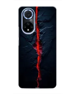 Чехол для Huawei Honor X7b с картинкой «Kрасная лавовая трещина»