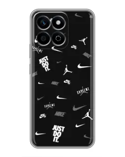 Чехол для Huawei Honor X7c с картинкой «Nike Black Pattern» Чехол для Huawei Honor X7c с картинкой «Nike Black Pattern»