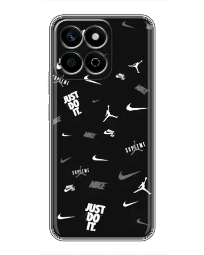 Чехол для Huawei Honor X7c с картинкой «Nike Black Pattern»
