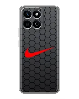 Чехол для Huawei Honor X7c с картинкой «Nike — карбоновая сетка»