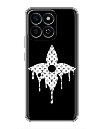 Чехол для Huawei Honor X7c с картинкой «Цветочная монограмма»