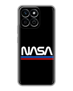 Чехол для Huawei Honor X7c с картинкой «NASA — классика Red Blue»