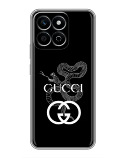 Чехол для Huawei Honor X7c с картинкой «Gucci — серебряная змея» Чехол для Huawei Honor X7c с картинкой «Gucci — серебряная змея»