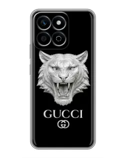 Чехол для Huawei Honor X7c с картинкой «Gucci — серебряный лев» Чехол для Huawei Honor X7c с картинкой «Gucci — серебряный лев»