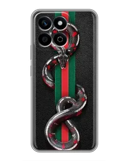 Чехол для Huawei Honor X7c с картинкой «Gucci — змея на полосе» Чехол для Huawei Honor X7c с картинкой «Gucci — змея на полосе»