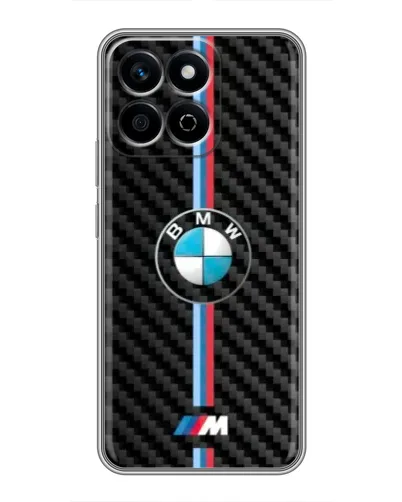 Чехол для Huawei Honor X7c с картинкой «Эмблема BMW и карбон»