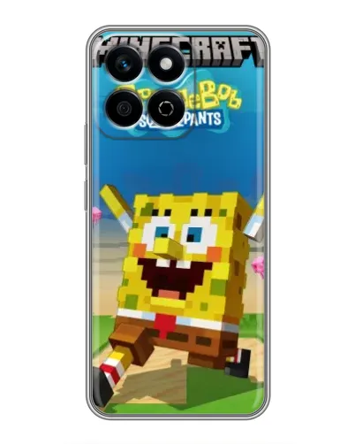 Чехол для Huawei Honor X7c с картинкой «Губка Боб Minecraft» Чехол для Huawei Honor X7c с картинкой «Губка Боб Minecraft»