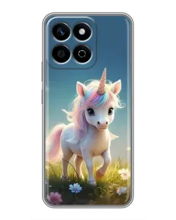 Чехол для Huawei Honor X7c с картинкой «Единорог на поляне» Чехол для Huawei Honor X7c с картинкой «Единорог на поляне»