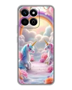 Чехол для Huawei Honor X7c с картинкой «Радуга и единороги» Чехол для Huawei Honor X7c с картинкой «Радуга и единороги»