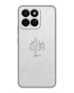 Чехол для Huawei Honor X7c с картинкой «Иоанна 3:16 Крест»
