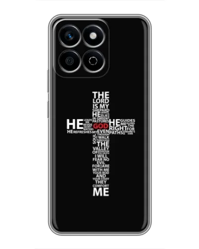 Чехол для Huawei Honor X7c с картинкой «Текстовый крест» Чехол для Huawei Honor X7c с картинкой «Текстовый крест»