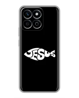 Чехол для Huawei Honor X7c с картинкой «Рыба Jesus»