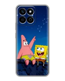 Чехол для Huawei Honor X7c с картинкой «Губка Боб и Патрик ночью» Чехол для Huawei Honor X7c с картинкой «Губка Боб и Патрик ночью»