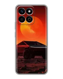 Чехол для Huawei Honor X7c с картинкой «Cybertruck на Марсе»