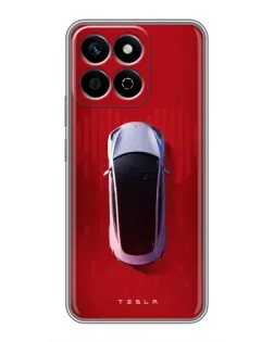 Чехол для Huawei Honor X7c с картинкой «Tesla Top View»