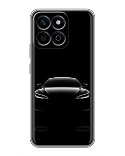 Чехол для Huawei Honor X7c с картинкой «Силуэт Tesla Night»