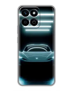 Чохол для Huawei Honor X7c з картинкою «Tesla в неоні»