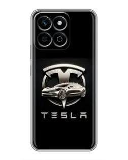 Чохол для Huawei Honor X7c з картинкою «Tesla — срібне авто»