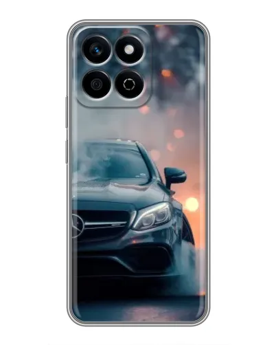 Чехол для Huawei Honor X7c с картинкой «Mercedes — ночной город»