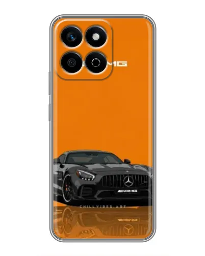 Чехол для Huawei Honor X7c с картинкой «Оранжевый Mercedes AMG»