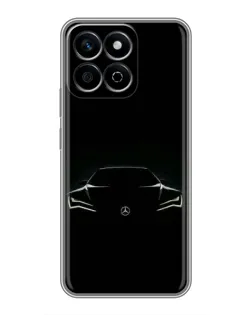 Чехол для Huawei Honor X7c с картинкой «Mercedes — силуэт авто» Чехол для Huawei Honor X7c с картинкой «Mercedes — силуэт авто»