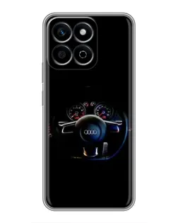Чехол для Huawei Honor X7c с картинкой «Салон Audi — руль» Чехол для Huawei Honor X7c с картинкой «Салон Audi — руль»
