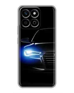 Чехол для Huawei Honor X7c с картинкой «Неоновый взгляд Audi»