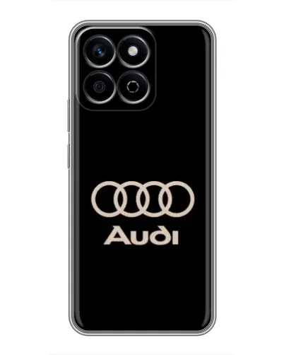 Чехол для Huawei Honor X7c с картинкой «Audi — золотой логотип»