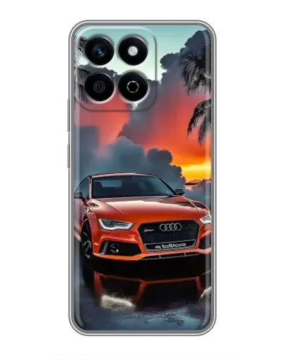 Чехол для Huawei Honor X7c с картинкой «Audi — закат»