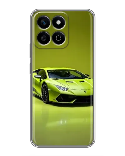Чехол для Huawei Honor X7c с картинкой «Салатовый Lamborghini Huracan»
