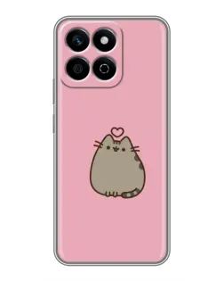 Чехол для Huawei Honor X7c с картинкой «Pusheen сердце»
