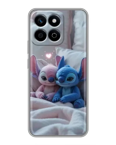 Чехол для Huawei Honor X7c с картинкой «Плюшевые Стич Ангел»