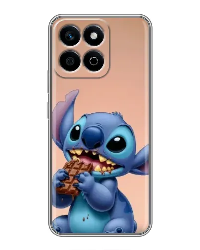 Чехол для Huawei Honor X7c с картинкой «Стич ест шоколад»