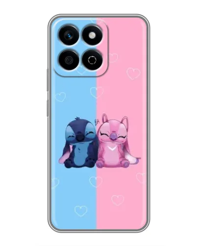 Чехол для Huawei Honor X7c с картинкой «Stitch и Angel Love»