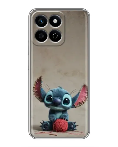 Чехол для Huawei Honor X7c с картинкой «Стич на коричневом фоне»