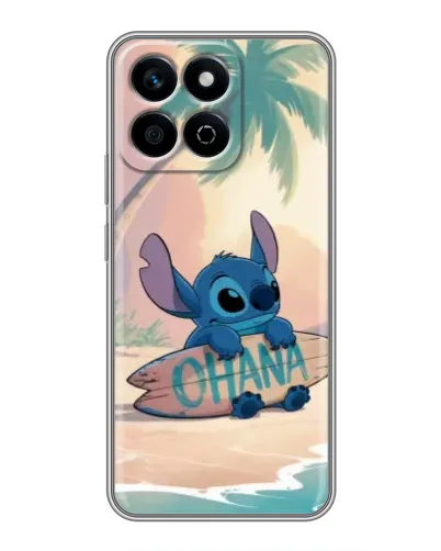 Чехол для Huawei Honor X7c с картинкой «Стич на серфе»