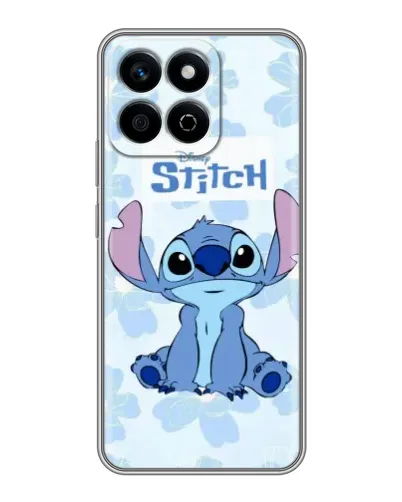 Чехол для Huawei Honor X7c с картинкой «Stitch среди цветов»