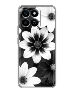Чехол для Huawei Honor X7c с картинкой «Монохромные астры» Чехол для Huawei Honor X7c с картинкой «Монохромные астры»