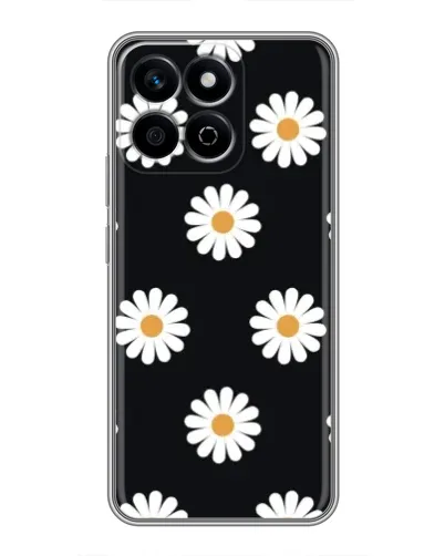 Чехол для Huawei Honor X7c с картинкой «Ромашки на черном» Чехол для Huawei Honor X7c с картинкой «Ромашки на черном»