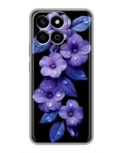 Чехол для Huawei Honor X7c с картинкой «Фиолетовые цветы с росою» Чехол для Huawei Honor X7c с картинкой «Фиолетовые цветы с росою»