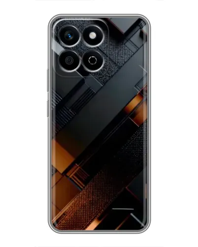 Чехол для Huawei Honor X7c с картинкой «Черные геометрические блоки» Чехол для Huawei Honor X7c с картинкой «Черные геометрические блоки»