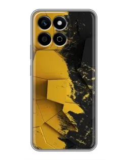 Чехол для Huawei Honor X7c с картинкой «Золотые осколки геометрии»