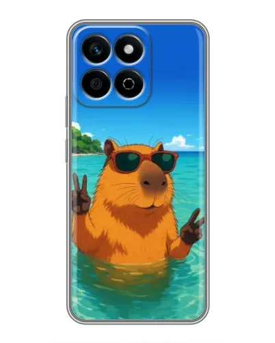 Чехол для Huawei Honor X7c с картинкой «Морская капибара» Чехол для Huawei Honor X7c с картинкой «Морская капибара»