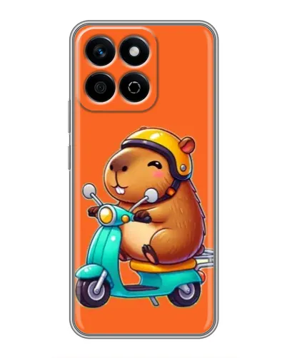 Чехол для Huawei Honor X7c с картинкой «Капибара на скутере» Чехол для Huawei Honor X7c с картинкой «Капибара на скутере»