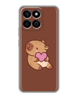 Чехол для Huawei Honor X7c с картинкой «Капибара с сердцем» Чехол для Huawei Honor X7c с картинкой «Капибара с сердцем»