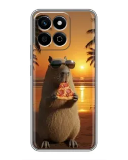 Чехол для Huawei Honor X7c с картинкой «Капибара с пиццей» Чехол для Huawei Honor X7c с картинкой «Капибара с пиццей»