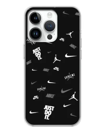 Чехол для Huawei Honor X7d с картинкой «Nike Black Pattern»