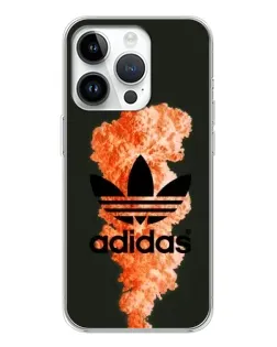 Чехол для Huawei Honor X7d с картинкой «Оранжевый дым Adidas»